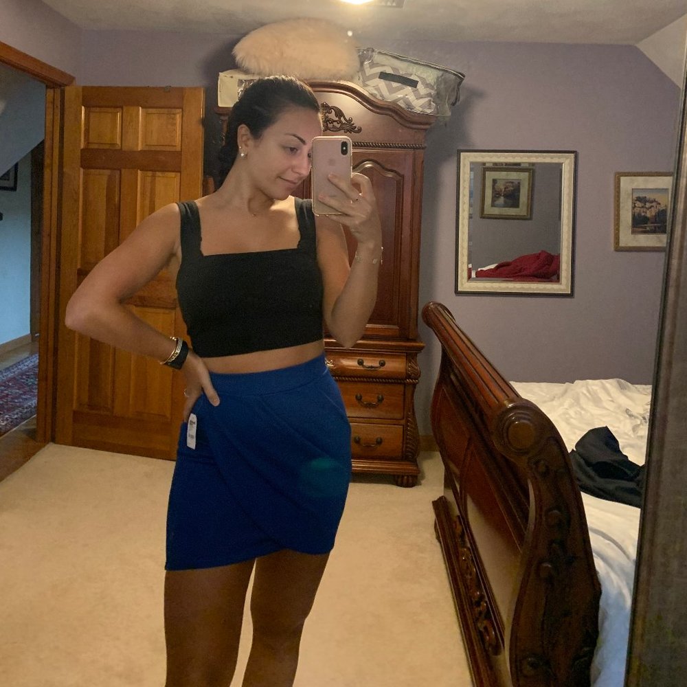 Blue Bodycon Skirt